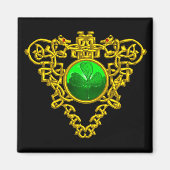 ST. PATRICK'S DAZELLTIC HEART KLEEBLATT Black Magnet (Vorne)