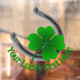 St Patrick's Decal Personalisiert Lucky Window Dec Fensteraufkleber