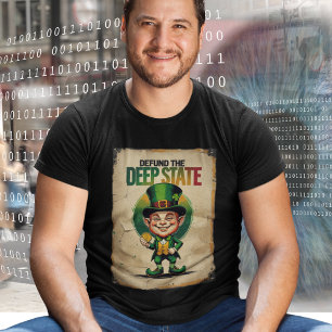 St Patricks Defund The Deep State FBI Überwachung T-Shirt