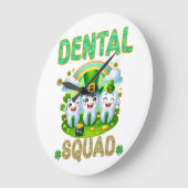 St Patricks Dental Squad Dentist Assistentin Tech Große Wanduhr (Winkel)
