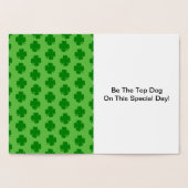 St. Patrick's Dog and Kleeblatts Zeichnend, ZKOA Folienkarte (Innenseite)