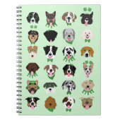 St Patricks Dog Face Pattern Notizblock (Vorderseite)