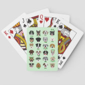 St Patricks Dog Face Pattern Spielkarten (Rückseite)