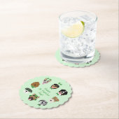 St Patricks Dog Face Pattern Untersetzer (Vor Ort)