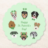 St Patricks Dog Face Pattern Untersetzer (Vorderseite)