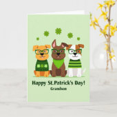 St Patricks Dogs Enkelkind Karte (Gelbe Blume)