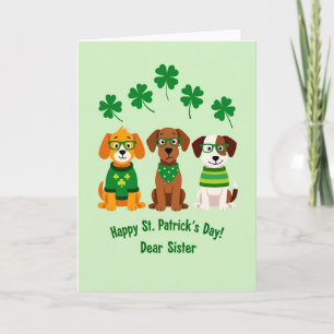 St. Patricks Dogs Schwester Karte
