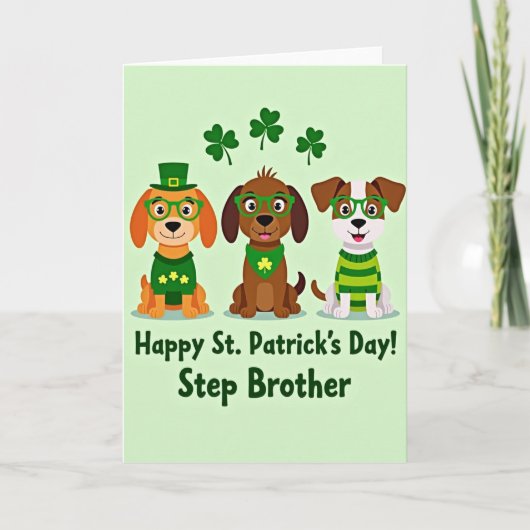 St Patricks Dogs Stiefbruder Karte (Vorderseite)