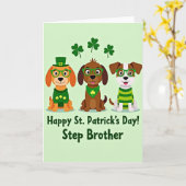 St Patricks Dogs Stiefbruder Karte (Gelbe Blume)