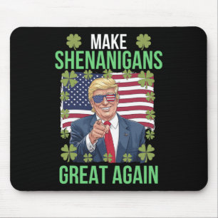 St Patricks Donald Trump Amerikanische Flagge mach Mousepad