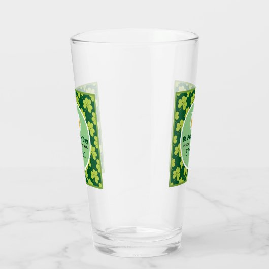St. Patrick's Drinking Team Clover Pattern Glas (Rechts)