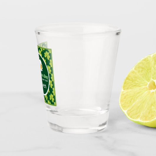 St. Patrick's Drinking Team Clover Pattern Schnapsglas (Rechts)