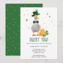 St. Patrick's Ducky You Party-Einladung