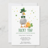 St. Patrick's Ducky You Party Invitation Einladung (Vorderseite)