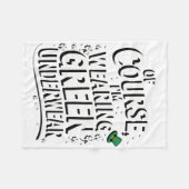 St. Patricks-Feier Lustige Idee Irisches Outfit Fleecedecke (Vorderseite (Horizontal))