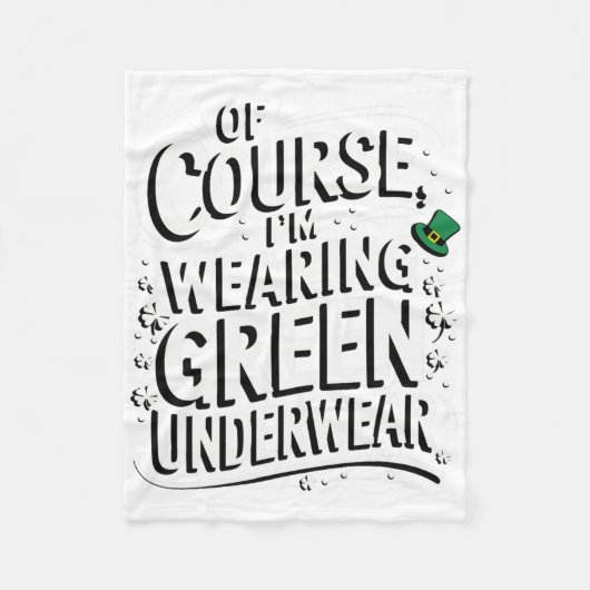 St. Patricks-Feier Lustige Idee Irisches Outfit Fleecedecke (Vorderseite)