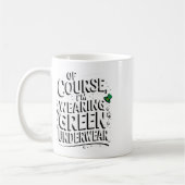St. Patricks-Feier Lustige Idee Irisches Outfit Kaffeetasse (Links)