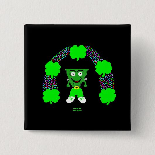 St. Patrick's FrankenCheese 2 Zoll Square Button (Vorderseite)