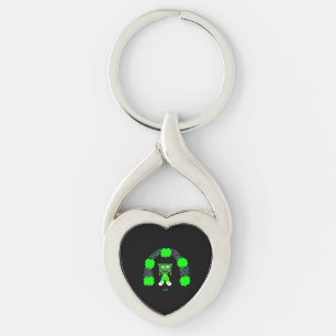 St. Patrick's FrankenCheese Heart Keychain Schlüsselanhänger