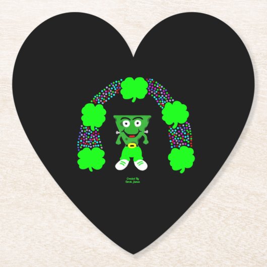 St. Patrick's FrankenCheese Heart Paper Untersetze Untersetzer (Vorderseite)