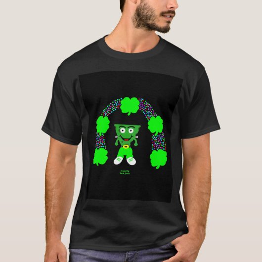 St. Patrick's FrankenCheese Men's Black T Shirt (Vorderseite)