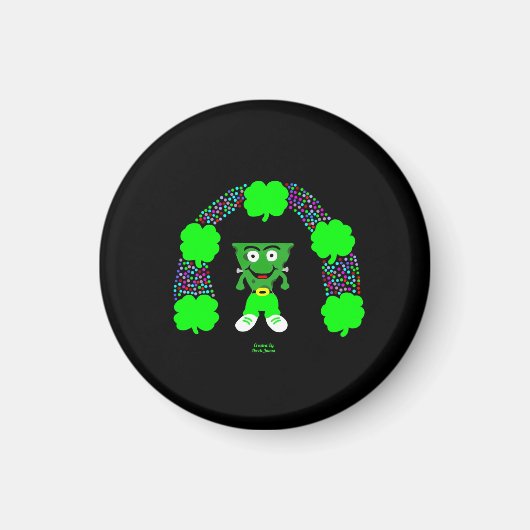 St. Patrick's FrankenCheese Round Magnet (Vorne)