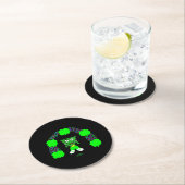 St. Patrick's FrankenCheese Round Paper Untersetze Runder Pappuntersetzer (Vor Ort)