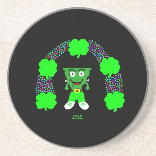 St.  Patrick's FrankenCheese Sandstone Coaster Getränkeuntersetzer (Vorne)