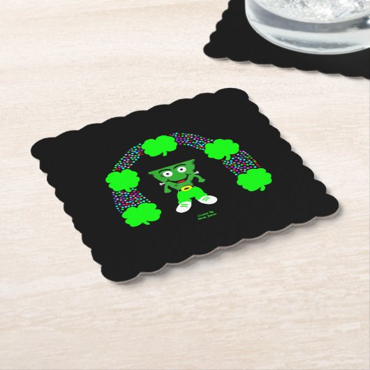 St.  Patrick's FrankenCheese Square Coaster Untersetzer (angewinkelt)