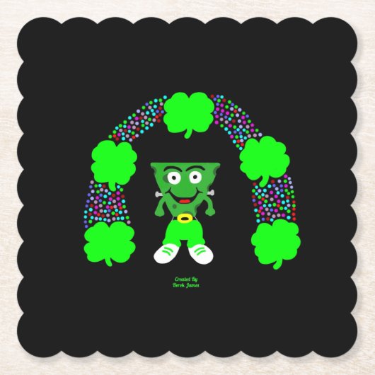 St.  Patrick's FrankenCheese Square Coaster Untersetzer (Vorderseite)