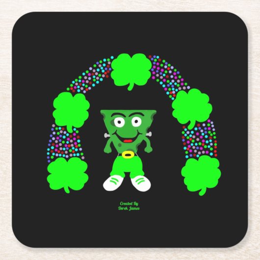 St. Patrick's FrankenCheese Square Paper Untersetz Rechteckiger Pappuntersetzer (Vorderseite)