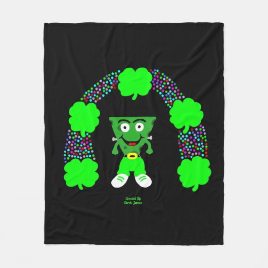 St. Patrick's FrankenKäse Medium Fleece Blanket (Vorderseite)