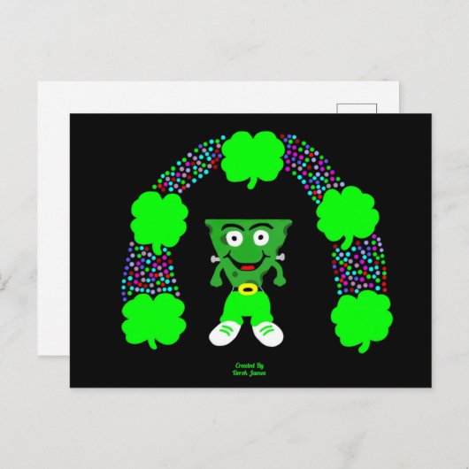 St. Patrick's FrankenKäse Postkarte (Vorne/Hinten)