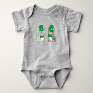 St. Patricks Französische Bulldoggen Baby Strampler