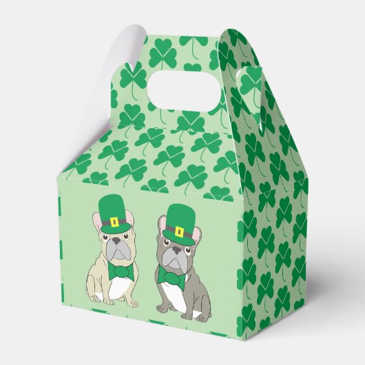 St. Patricks French Bulldogs Geschenkschachtel (Vorderseite)