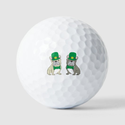 St. Patricks French Bulldogs Golfball (Vorderseite)
