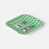 St. Patricks French Bulldogs Pappteller (Gewinkelt)