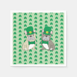 St. Patricks French Bulldogs Serviette