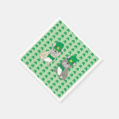 St. Patricks French Bulldogs Serviette (Ecke)