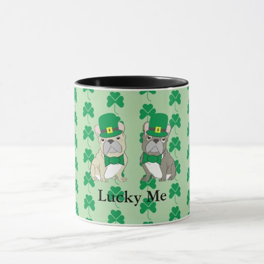 St. Patricks French Bulldogs Tasse (Zentrum)