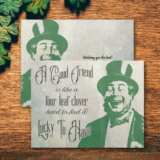 St. Patricks Freundschaft Vintage Typografie Karte