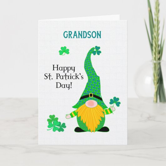 St Patrick's Fun Leprechaun Card Karte (Vorderseite)