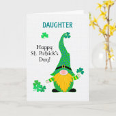 St Patrick's Fun Leprechaun Gnome Card Karte (Gelbe Blume)