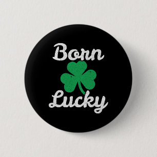 St Patricks Geboren Lucky Irish Descendant Leprech Button