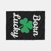 St Patricks Geboren Lucky Irish Descendant Leprech Fleecedecke (Vorderseite (Horizontal))