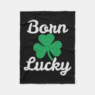 St Patricks Geboren Lucky Irish Descendant Leprech Fleecedecke