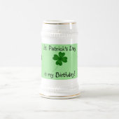 St. Patricks-Geburtstag Bierglas (Mittel)