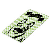 St Patricks German Shepherd Silhouette Magnet (Linke Seite)