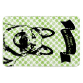 St Patricks German Shepherd Silhouette Magnet (Horizontal)