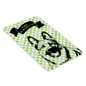 St Patricks German Shepherd Silhouette Magnet (Rechte Seite)